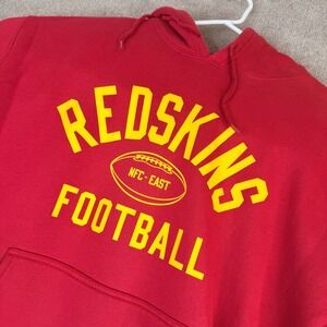 VTG Reebok Washington Redskins NFL Football Hoodie Red/Yellow Mens XL NFC East